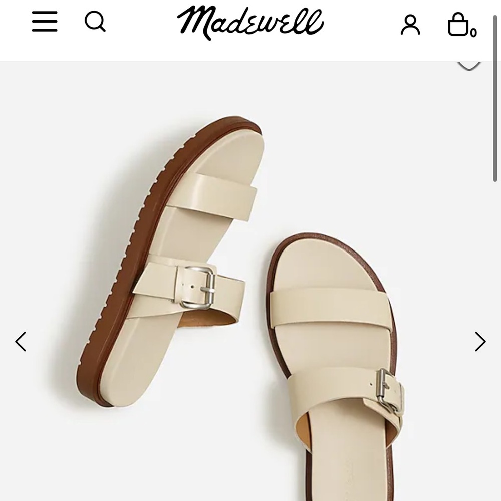 Madewell The Dee Double-Strap Slide Sandal Size 7